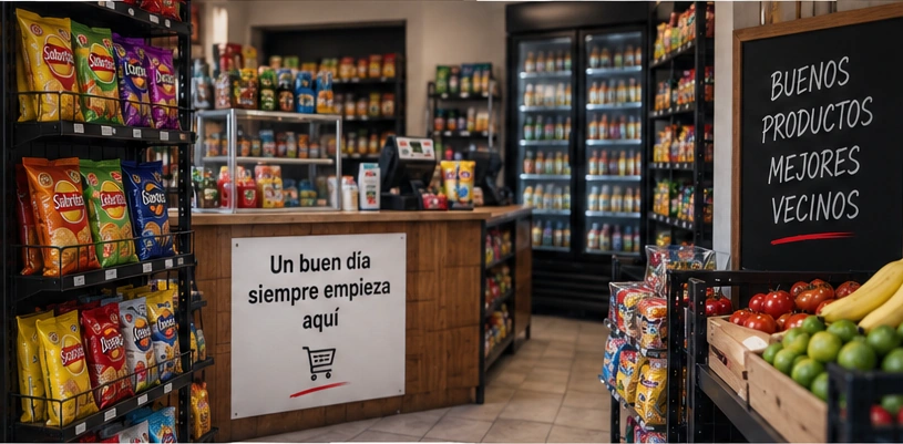 Interior de tienda de abarrotes